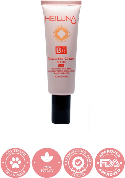 SPF 30 BB Krem 30 ml Light, Nemlendirici ve Güneş Koruma, Niacinamide & Aloe Vera ile Aydınlatıcı