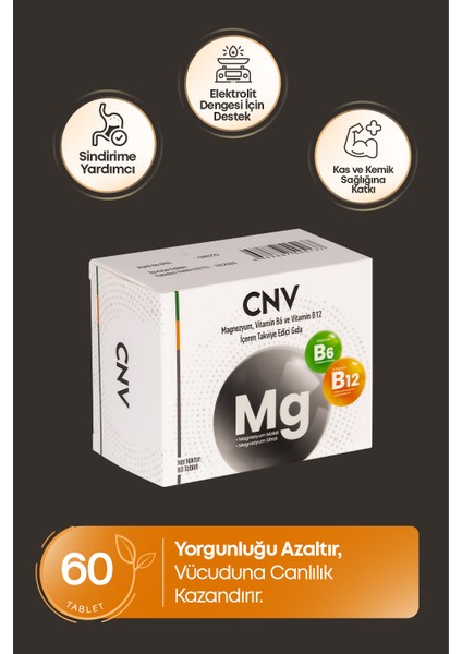 Magnezyum,vitamin B6 ve Vitamin B12 60 Tablet fiyatları
