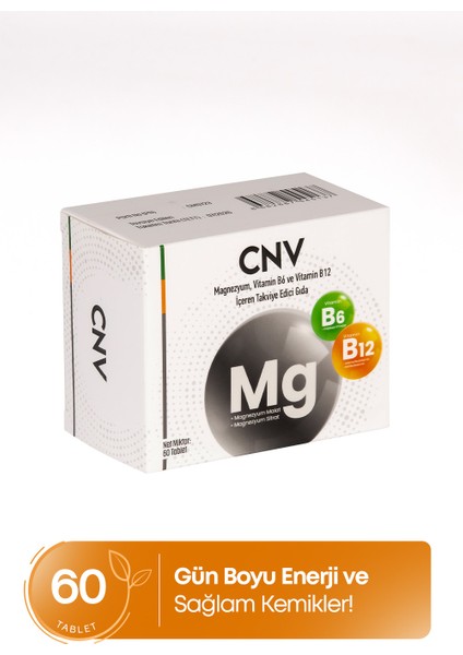 Magnezyum,vitamin B6 ve Vitamin B12 60 Tablet fırsatları