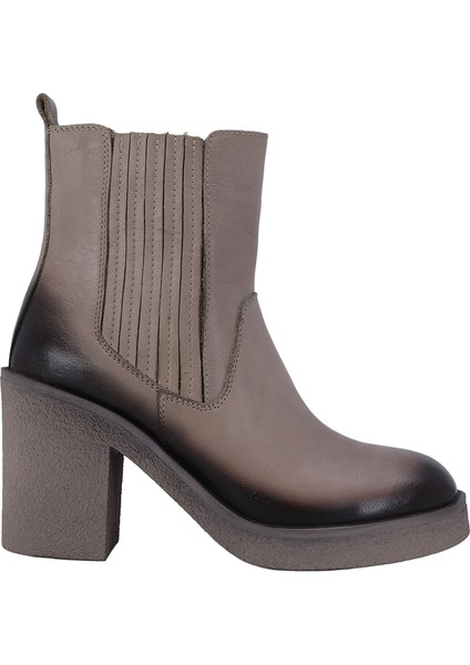 2630Z854 Deri Kadın Topuklu Bot