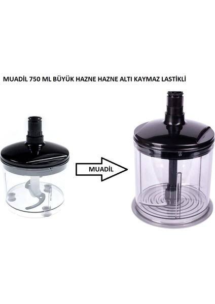 MS6CB6197/ MS6CM6157 El Blender Doğrayıcı Set (Hazne ,bıçak, Şanzumanlı Kapak 750 Ml)