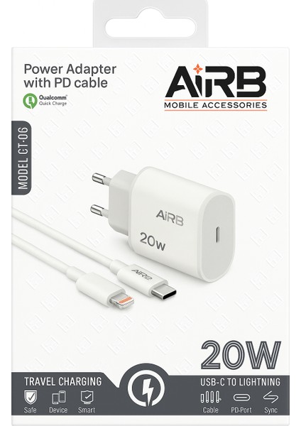 Aırb 20W Güçlü Pd Adaptör ve Lightning Kablo – Iphone, iPad Uyumlu fiyatları