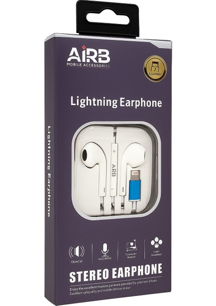 Lightning Stereo Kulaklık – iPhone Uyumlu Mikrofonlu