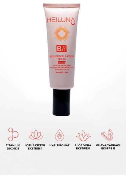 SPF 30 BB Krem 30 ml Medium, Niacinamide & Aloe Vera ile Aydınlatıcı, Nemlendirici ve Güneş Koruma fırsatları