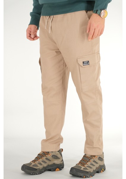 Erkek Vizon Kargo Cepli Pantolon Rahat Kesim Pamuklu Lastikli Bel modelleri