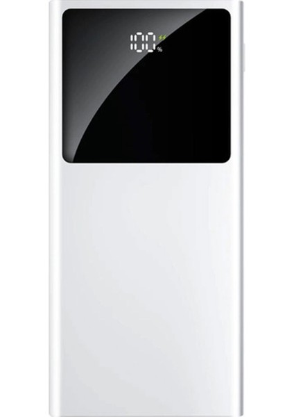 10.000 Mah Taşınabilir Hızlı Şarj Power Bank 3.nesil LCD Ekran 3 Çıkışlı Dahili Android Type C & Ios