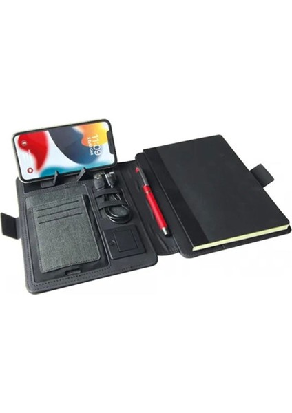 Wifi 8.000 Mah Power Bankli 3A Hızlı Sarjlı Organizer Premium Defter