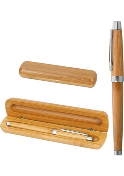 Orijinal Ahşap Roller Tükenmez Kalem Ahşap Kutulu Hediyelik Imza Kalemi