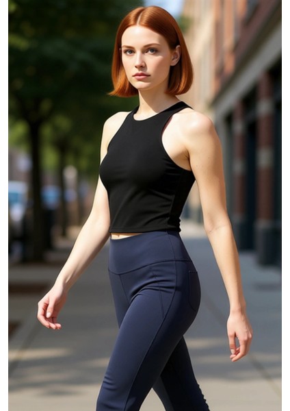 Kadın Spor Üstü Şık Halter Yaka ve Destekleyici Iç Yapı Kaliteli Şık Rahat Modern Zarif Günlük modelleri