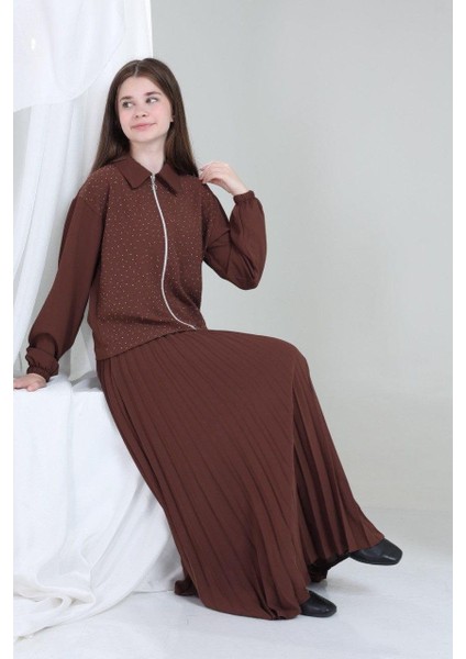Elira Kız Çocuk Takım Kahverengi fırsatları