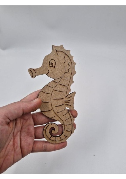 1 Adet Sevimli Deniz Atı Ahşap Boyama Okul Dıy Etkinlik Aktivite Sanat 15 cm x 7 cm fiyatları