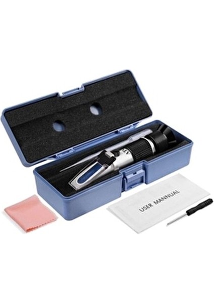 Refraktometre Şeker Yoğunluk Ölçer 0-32 Brix Hafif ve Kullanımı Kolay Siyah