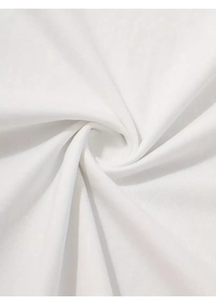 20/1 Penye Compack Palmiye Ön Baskılı Oversize Bisiklet Yaka Kısa Kol Yazlık T-Shirt - Beyaz fırsatları