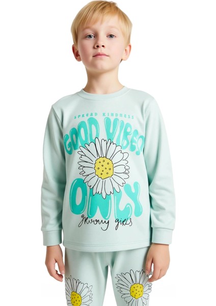 Kız Çocuk Konforlu Pijama Seti Çiçekli Detaylar ve Yumuşak Dokunuş Kaliteli Şık Rahat indirimleri