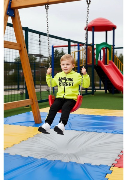 Erkek Çocuk Kapüşonlu Pamuklu Örme Hayvan Desenli Spor Takım Kaliteli Şık Rahat fiyatları