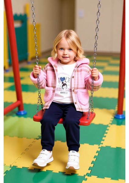 Kız Çocuk Üçlü Takım Kapüşonlu Ceket Baskılı Tişört ve Pantolon Kaliteli Şık Rahat fiyatları