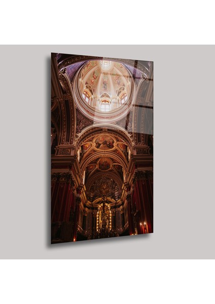 Malta Mdına Aziz Pavlus Katedrali - Cam Tablo - DEG0281 fiyatları