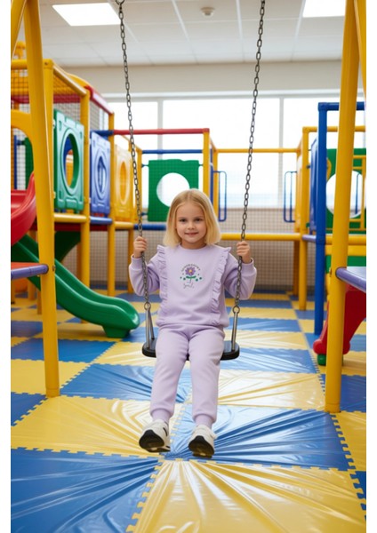 Kız Çocukları Için Panda Temalı Konforlu Örme Eşofman Takımı Kaliteli Şık Rahat fiyatları