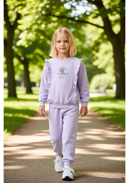 Kız Çocukları Için Panda Temalı Konforlu Örme Eşofman Takımı Kaliteli Şık Rahat fırsatları