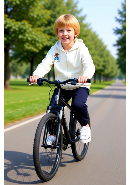 Erkek Çocuk Baskılı Fermuarlı Kapüşonlu Üst ve Eşofman Altı Seti Kaliteli Şık Rahat modelleri