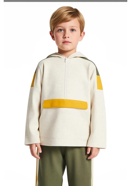 Erkek Çocuk %100 Pamuklu Ince Örme Kapüşonlu Üst ve Eşofman Altı Takımı Kaliteli Şık Rahat indirimleri