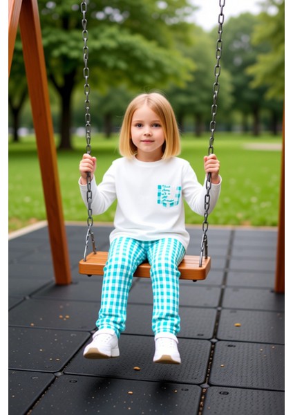 Kız Çocuk Pijama Takımı Yumuşak Kumaş Kareli Detaylar ve Maksimum Konfor Kaliteli Şık Rahat fiyatları