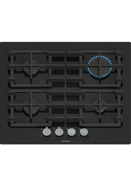 EP6A6PI40O Ocak Ankastre Gazlı Sert Cam Siyah