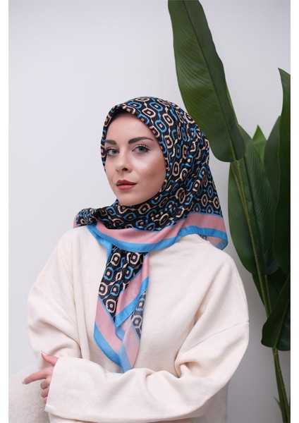 Renkli Karma Desen Dijital Soft Eşarp