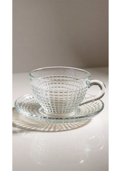 12 Parça Desenli Çay Fincanı-Çay Bardağı Seti Altlıklı modelleri
