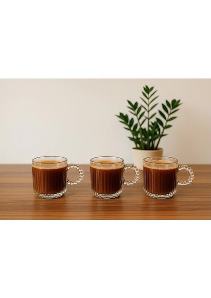 Boncuk Kuplu Çay Fincanı-Bardağı 3 Parça fırsatları