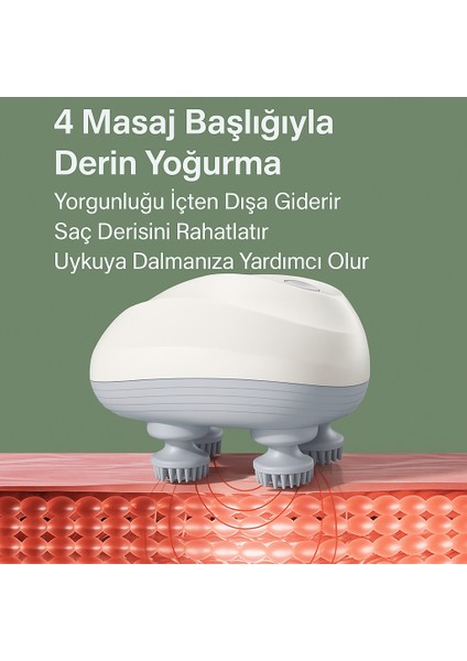 Elektrikli Saç Derisi Masaj Cihazı – Kan Dolaşımını Arttıran, 3 Hızlı Su Geçirmez Şarjlı Masaj Aleti fırsatları