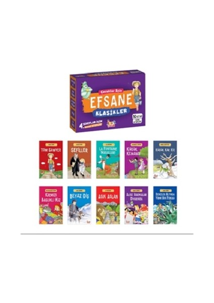 Çocuklar Için Efsane Klasikler (10 Kitap+Soru Kitapçığı)