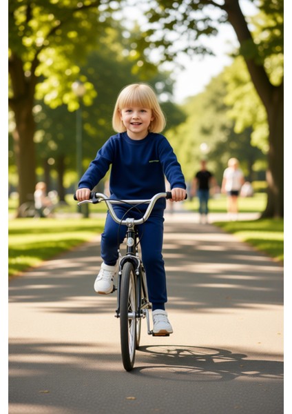 Çocuklar Için Yumuşak Pamuk Karışımlı Oversize Sweatshirt ve Eşofman Altı Seti Kaliteli Şık modelleri