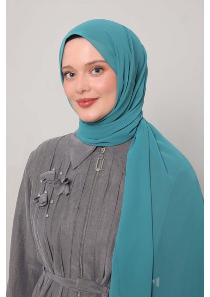 Su Yeşili Lux Şifon Şal