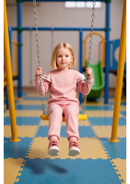 Kız Çocuk Fırfırlı Örme Sweatshirt ve Eşofman Takımı Kış Aylarında Sıcaklık ve Stil Kaliteli fiyatları