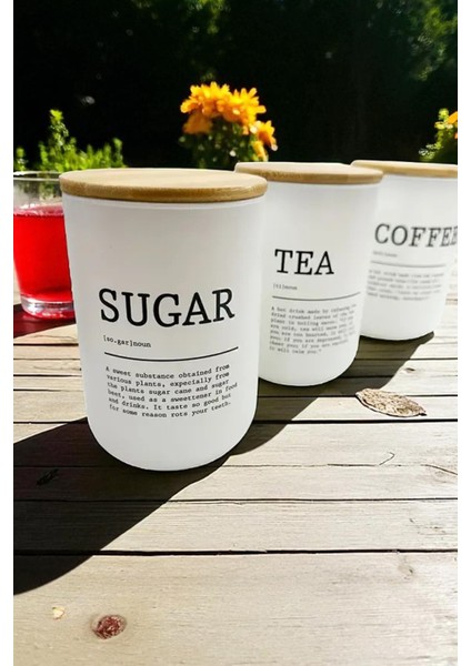 Favora 3’lü Bambu Kapaklı Beyaz Cam Kavanoz Saklama Kabı Seti 1000 ml fırsatları