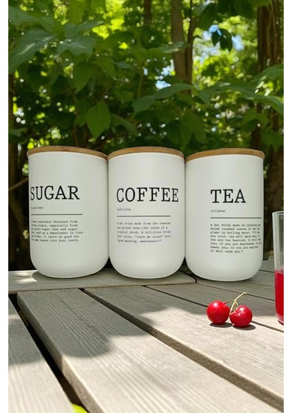 Favora 3’lü Bambu Kapaklı Beyaz Cam Kavanoz Saklama Kabı Seti 1000 ml indirimleri