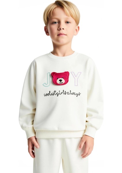 Kız Çocuk Konforlu Ayıcık Temalı Pamuklu Ince Eşofman Takımı Kaliteli Şık Rahat indirimleri