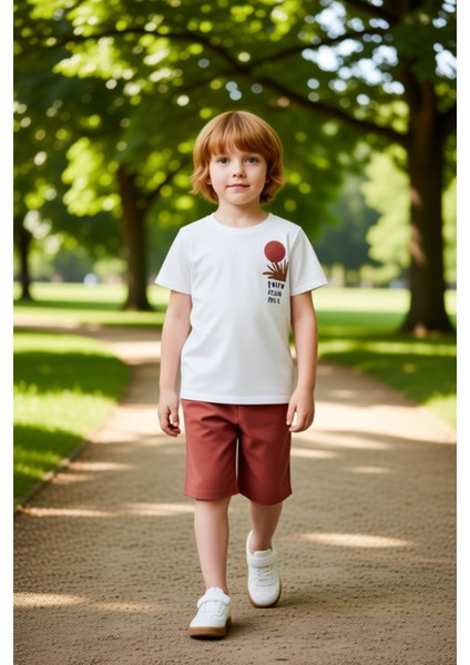 Erkek Çocuk Pamuklu Tişört ve Şort Takımı Oyun Zamanı Için Ideal Kaliteli Şık Rahat fırsatları