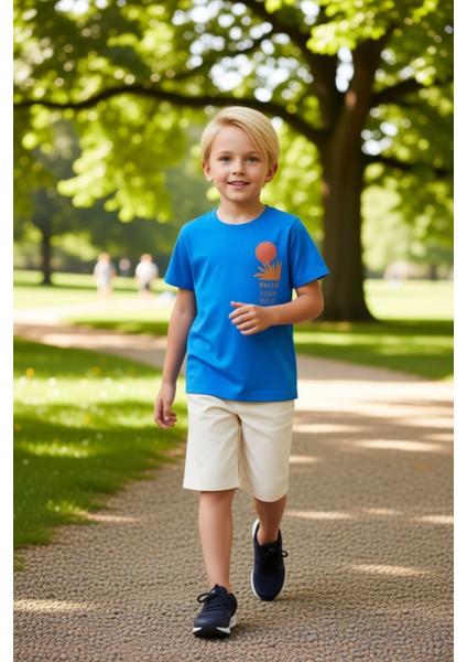 Erkek Çocuk Pamuklu Tişört ve Şort Takımı Oyun Zamanı Için Ideal Kaliteli Şık Rahat fırsatları