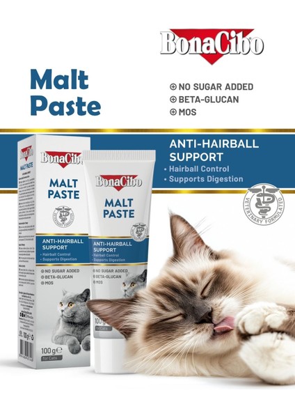 Yetişkin Kediler Için Tüy Yumağı Oluşumunu Önleyici Malt Macun (100 Ml)