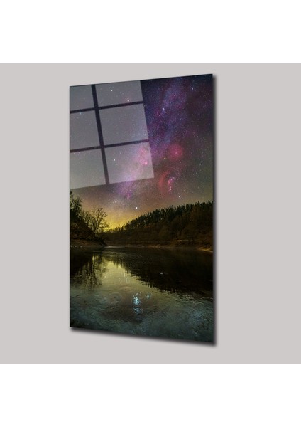 Samanyolu Manzarası - Cam Tablo - DEG0063