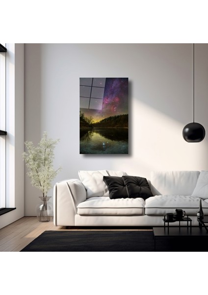 Samanyolu Manzarası - Cam Tablo - DEG0063 fırsatları