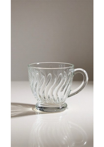 Oval Çizgili Kuplu Çay Fincanı-Bardağı 6 Parça fiyatları