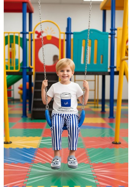 Erkek Çocuklar Için Eğlenceli Kahve Baskılı Pijama Takımı Kaliteli Şık Rahat Günlük fiyatları