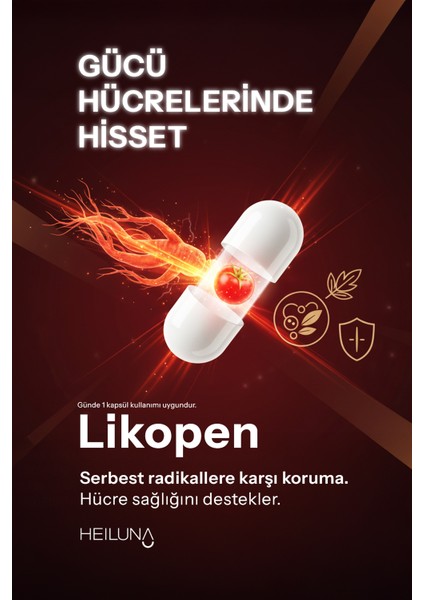 Men’s Daily Multivitamin 60 Kapsül – Enerji ve Güç Desteği - Red Ginseng, Likopen & Saw Palmetto