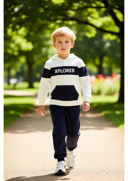 Erkek Çocukları Için Enerjik Kapüşonlu Takım Günlük Konfor ve Stil Kaliteli Şık Rahat fırsatları