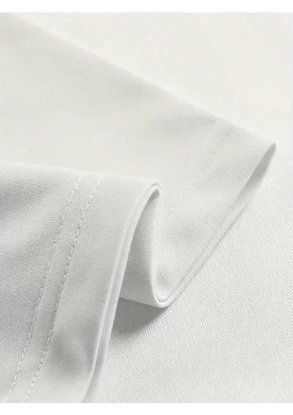 Erkek Oversizegrafik Tişört "campbrastcooperatıon" Kalın Yazı Bisiklet Yaka, Kısa Kol, Kalın Mor ve Siyah Desenli Yazlık Sokak Kıyafeti - Beyaz fırsatları