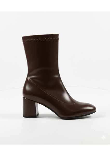 Boğazı Streçli Kalın Topuklu Kadın Bot 2041805-Z