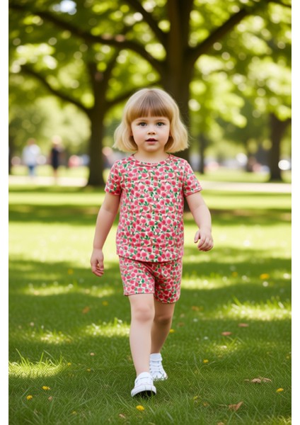 Kız Çocuk Dokuma Bluz ve Pileli Etekli Takım Kaliteli Şık Rahat Günlük fırsatları